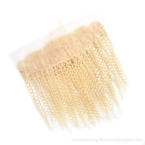 Cheap Natural Color 613 Straight Curly Body Deep Water Weave 100% Human Hair Closure and Frontal Extensions
